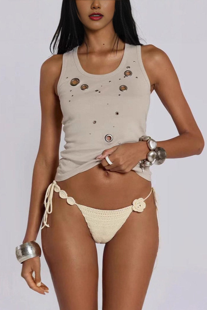 Eyelet Rivet Vest Top