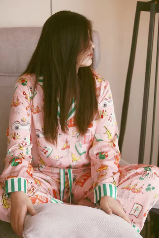 Set de pijamale Luxury Mahjong Queen