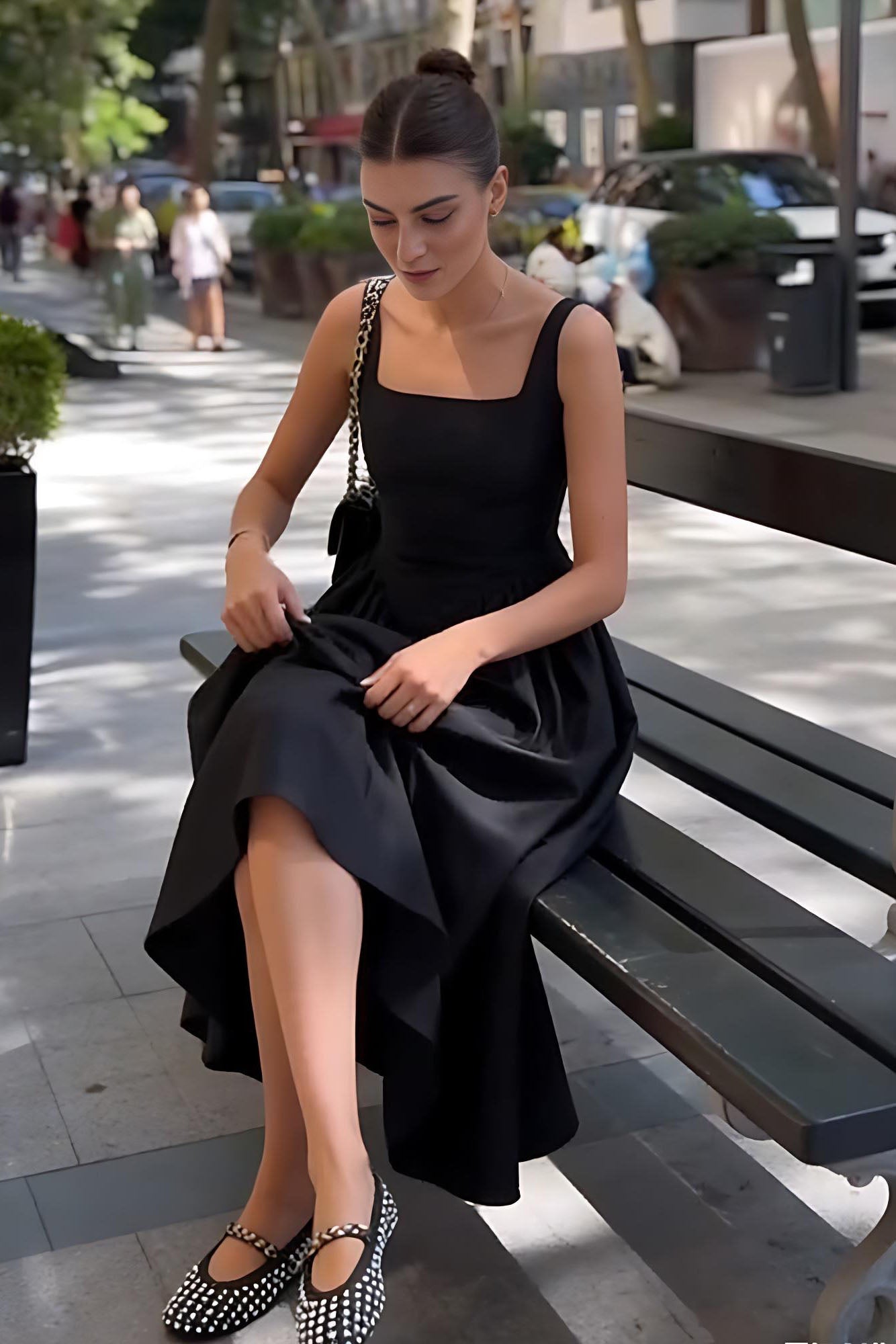 Fashion Temperament Sløjfe Rygløs Kjole