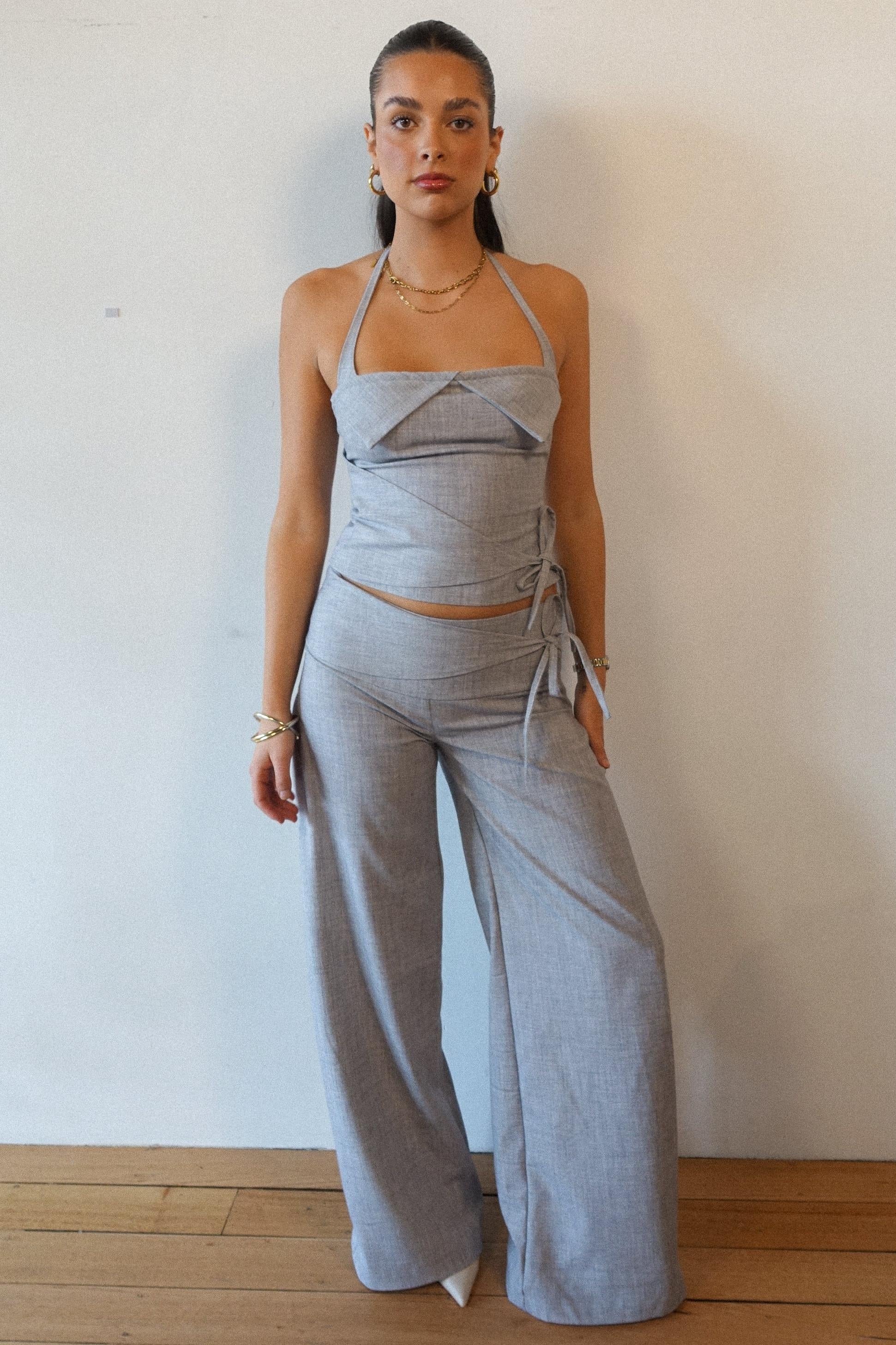 Karlsruhe Halter Neck Pants Set