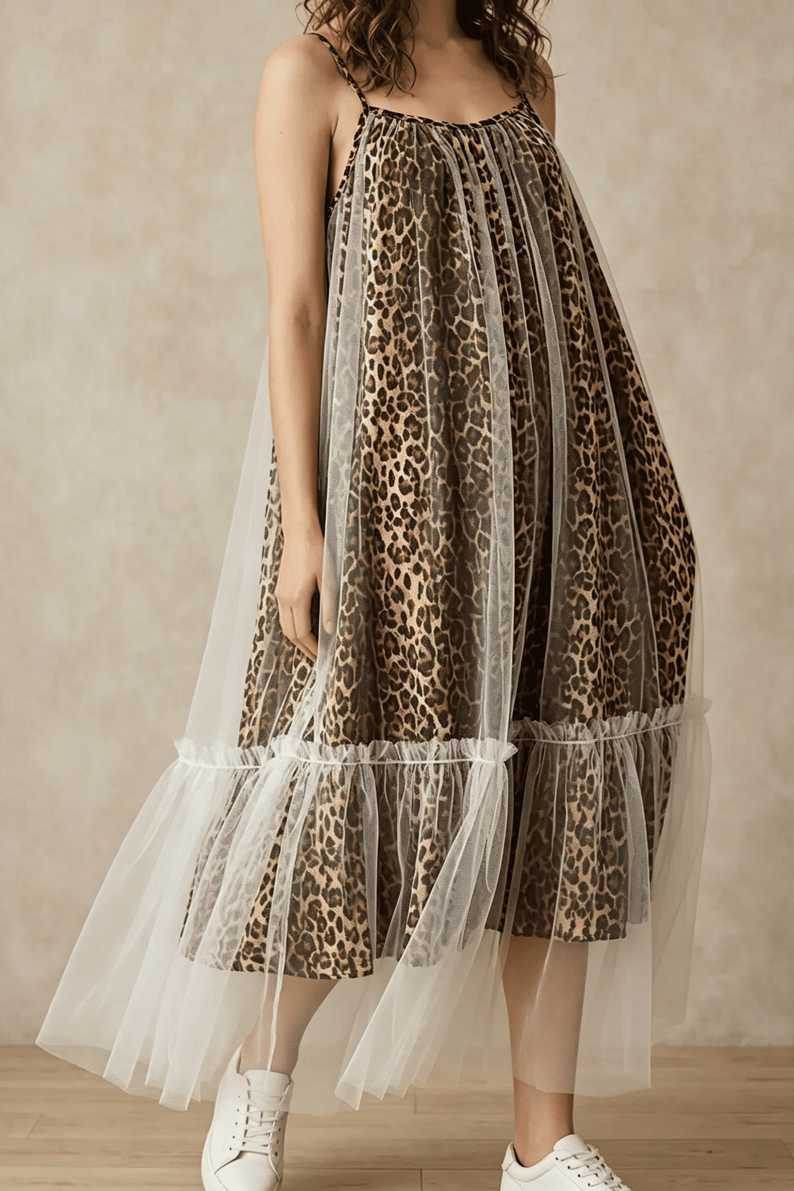 Leopard Mesh & Tulle Keepsake Dress