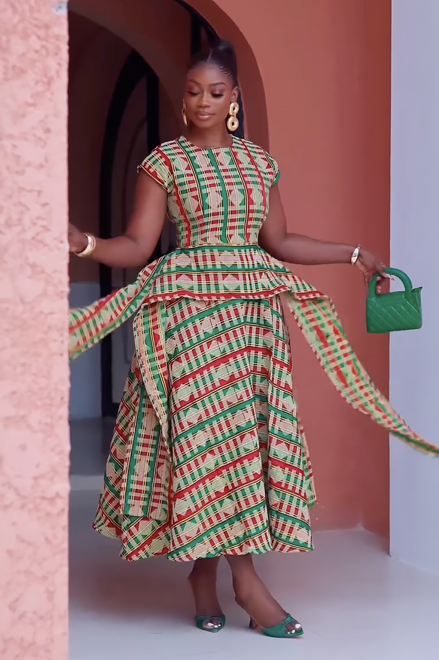 Royal Kente Majesty Maxi Dress