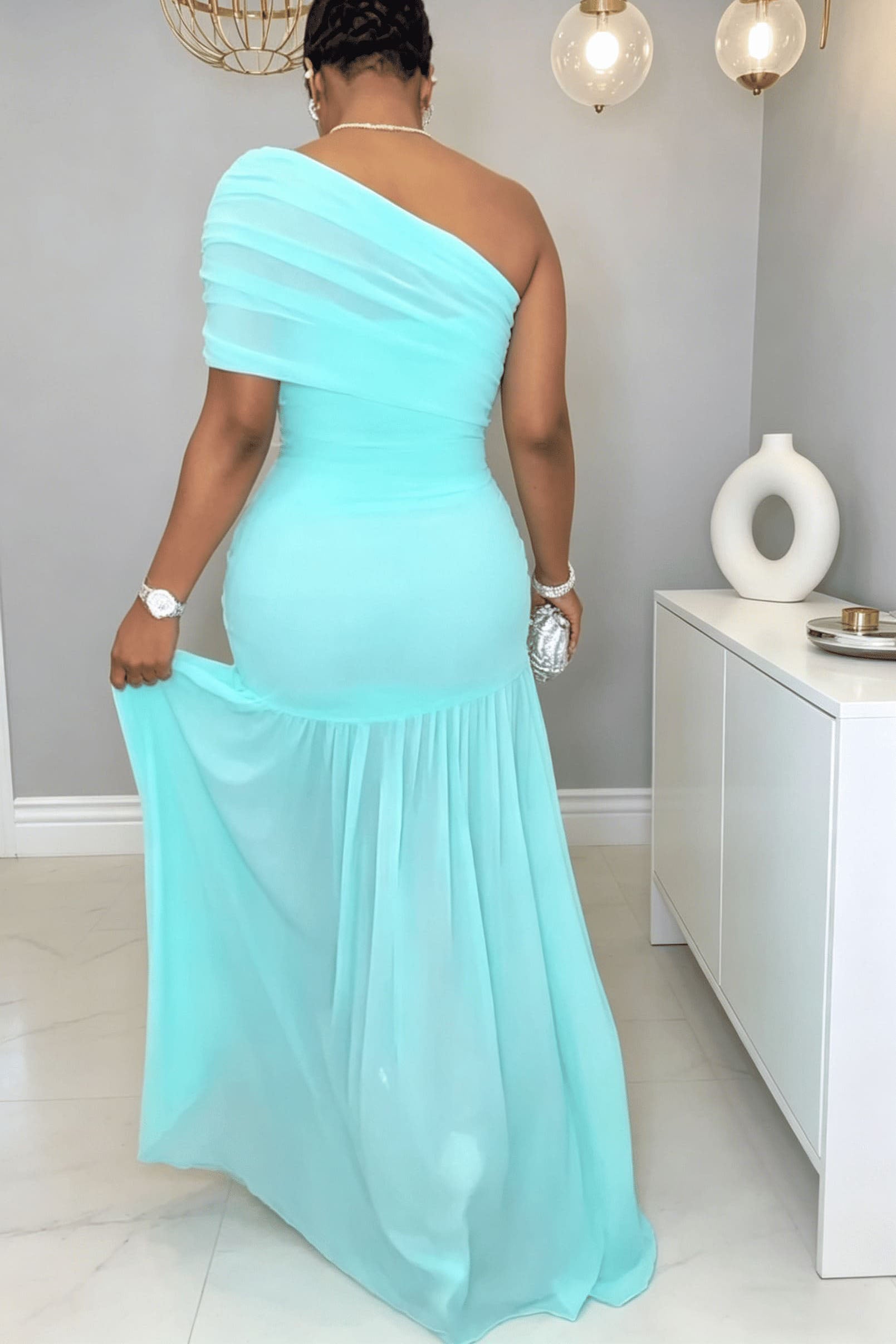 Halter rygfri zebra minikjole