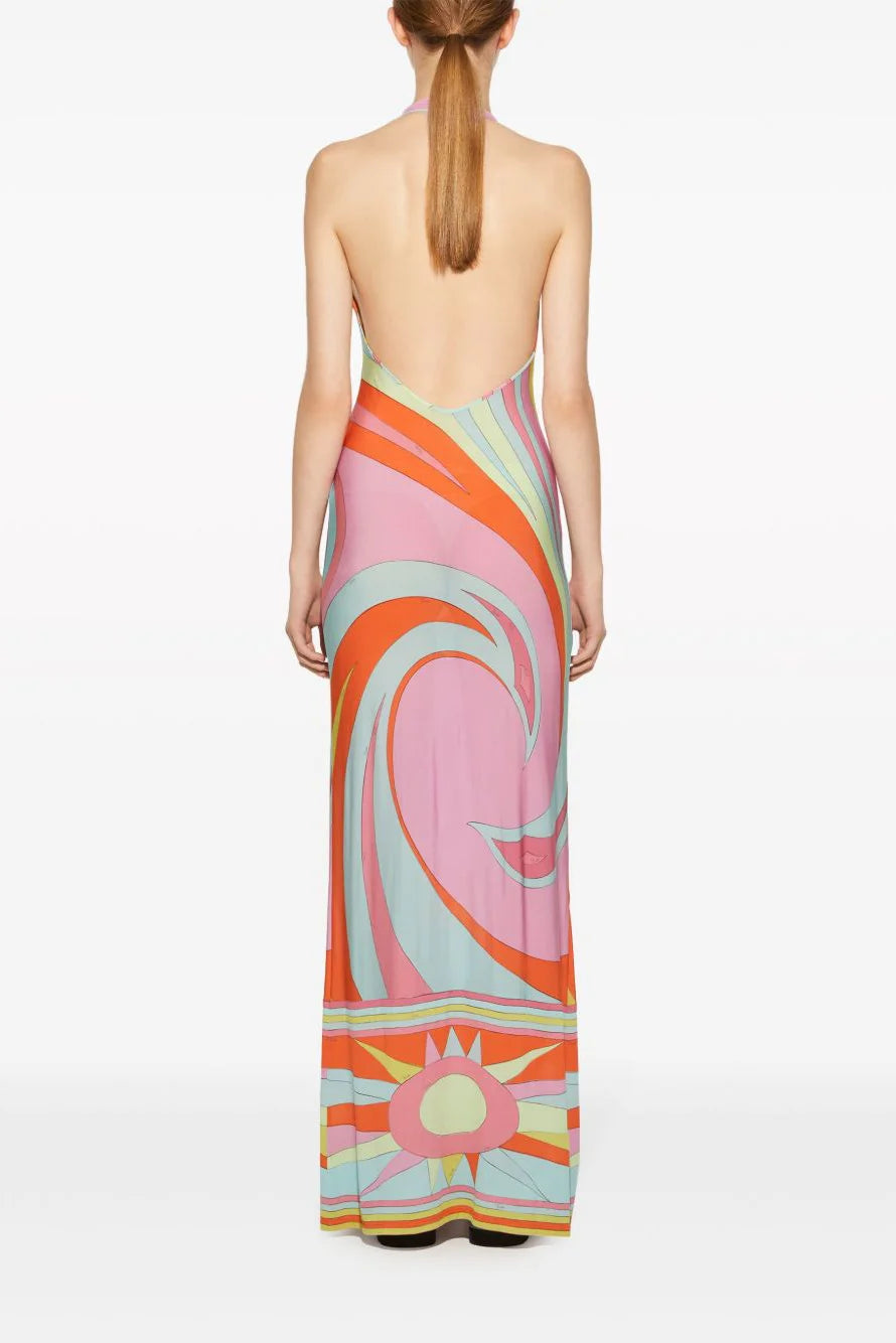 Cigni Printed Maxi Dress