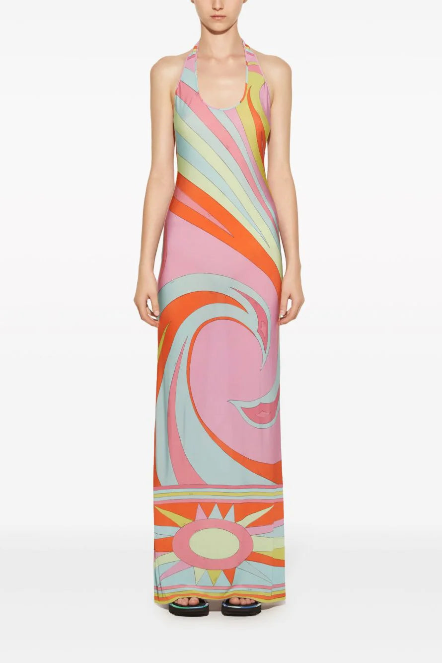 Cigni Printed Maxi Dress