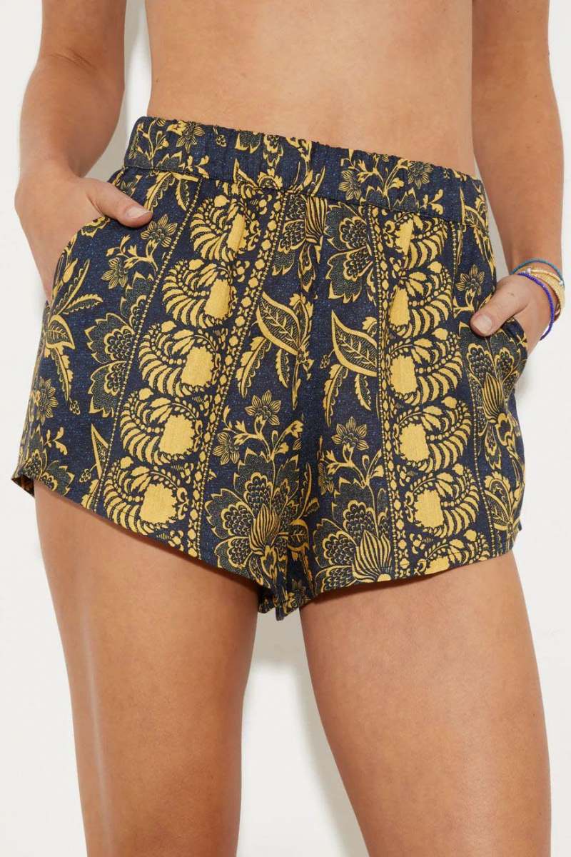 Beach Vacation Folk Blommig Lösa Shorts-Set