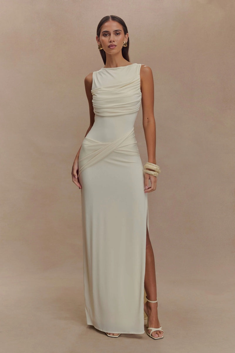 Slinky Drape Maxi Dress