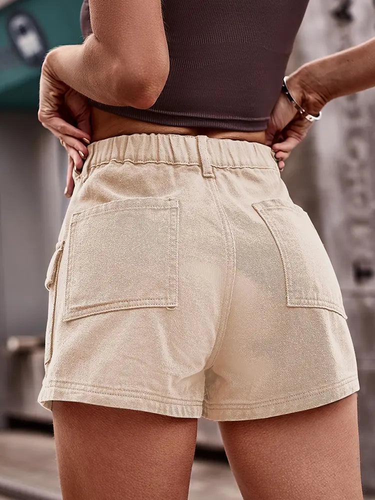 Amerikansk stil denim cargoshorts