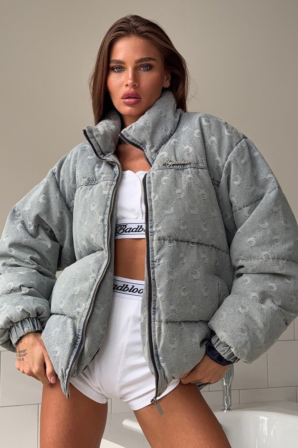 Loose Fit Moon Pattern Jacket