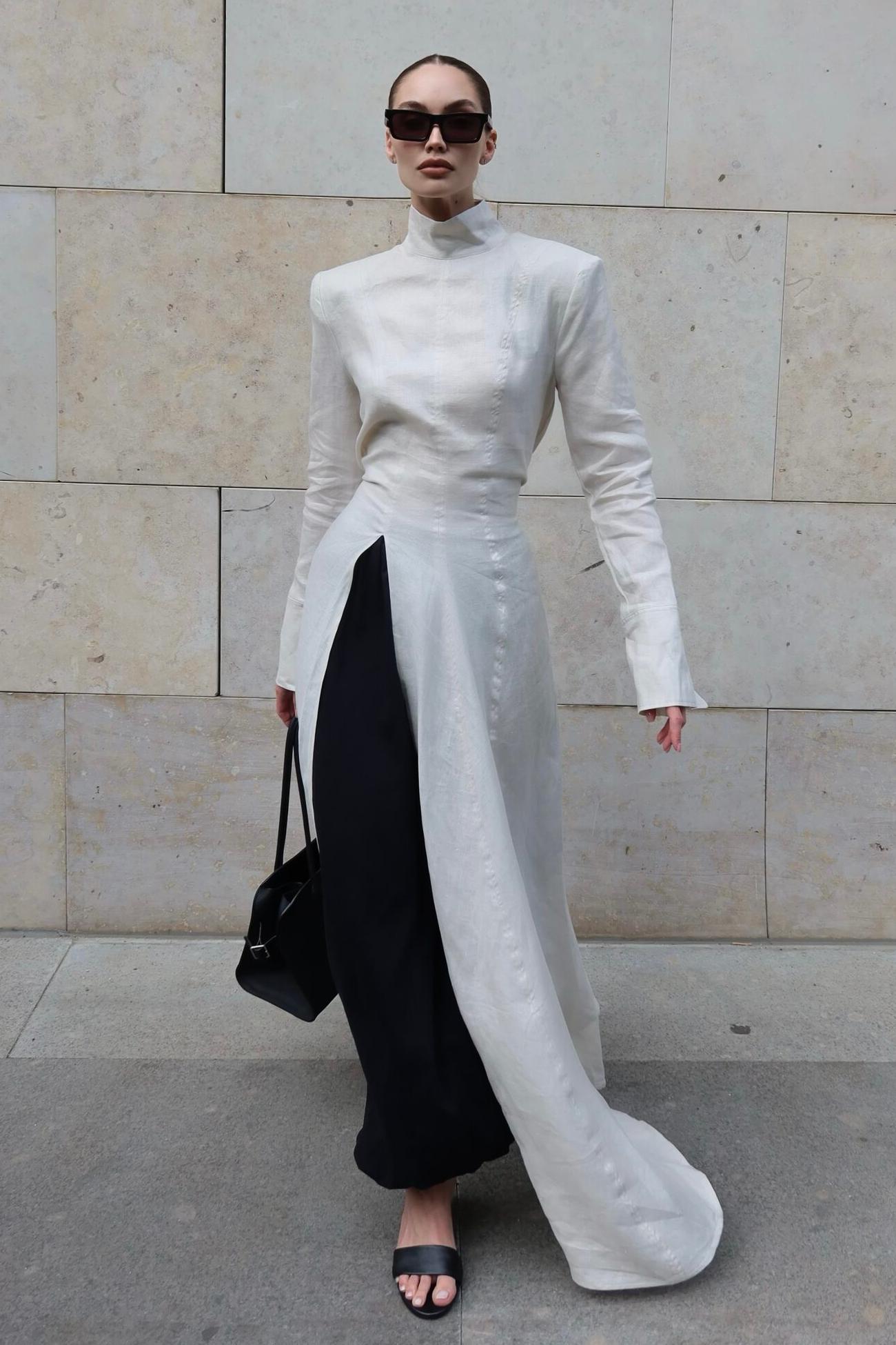 Cady High Neck Long Sleeve Bodycon Maxi Dress