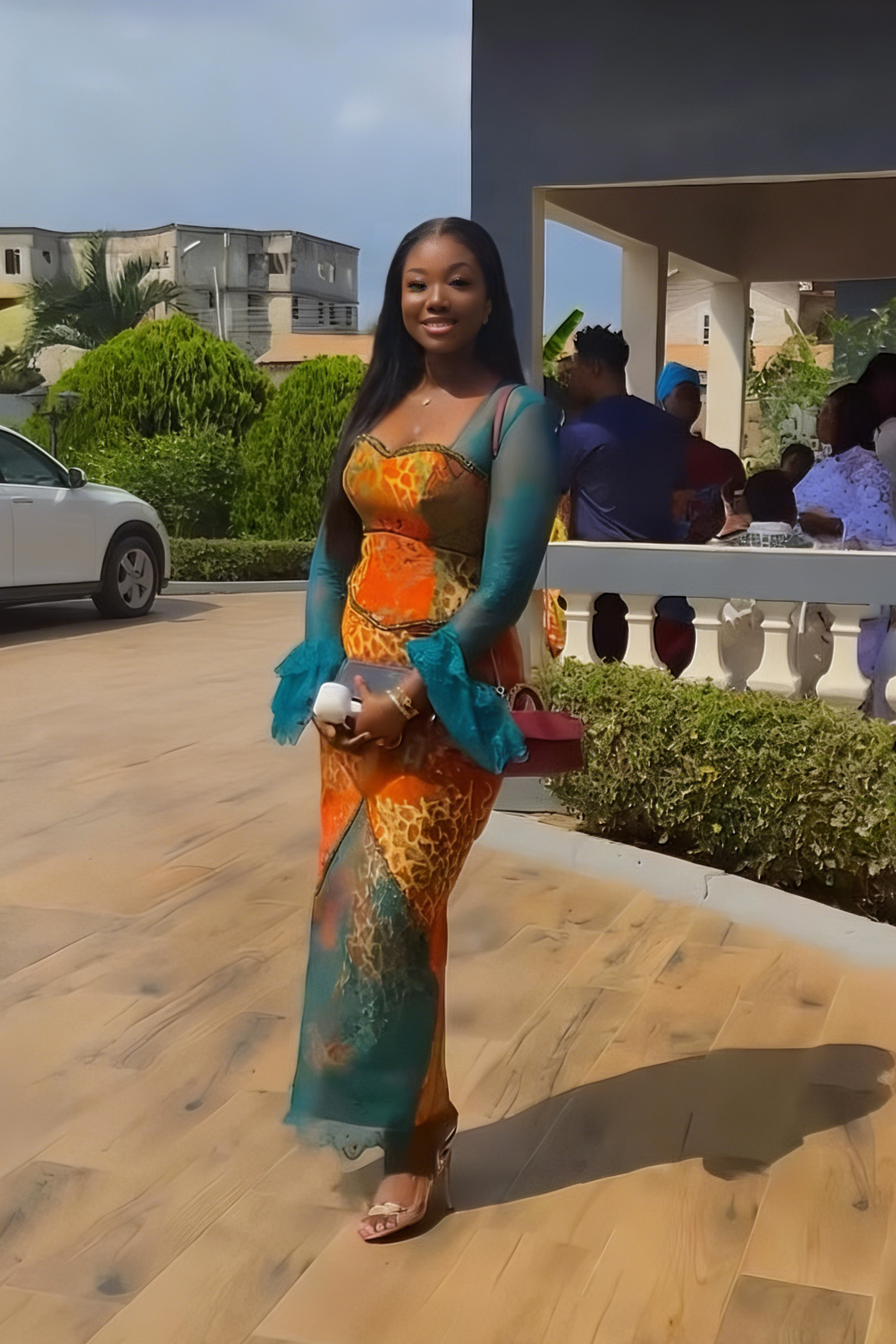 Emerald Sheer Lace Fitted Maxi Dress