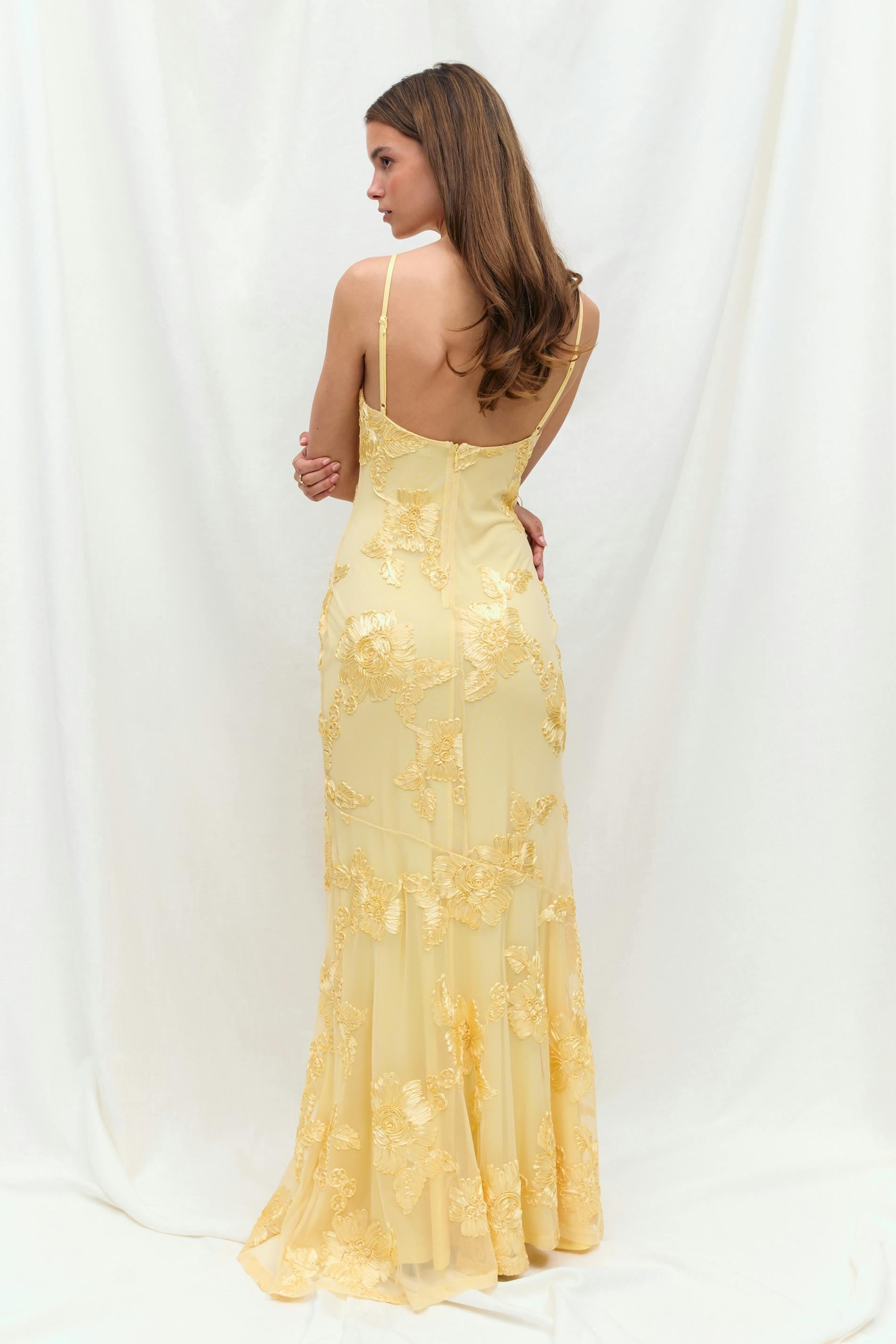 Jacquard Embroidery Maxi Dress