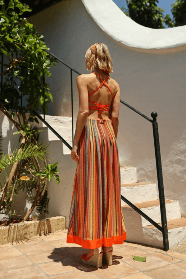 Barnamby Orange Midi Dress