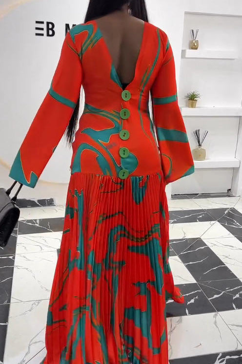 Aurora Pleated Maxi Dress