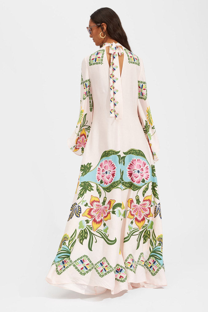 Robe longue fluide à imprimé floral Exquisite Sunshine