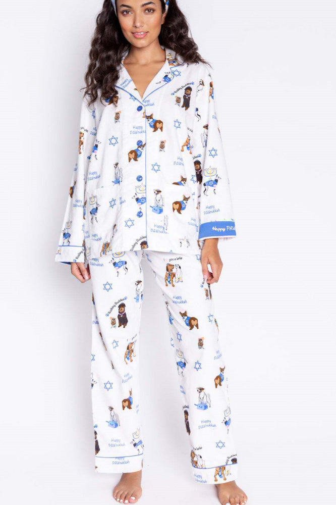 Cute Dog Print Pajama Set