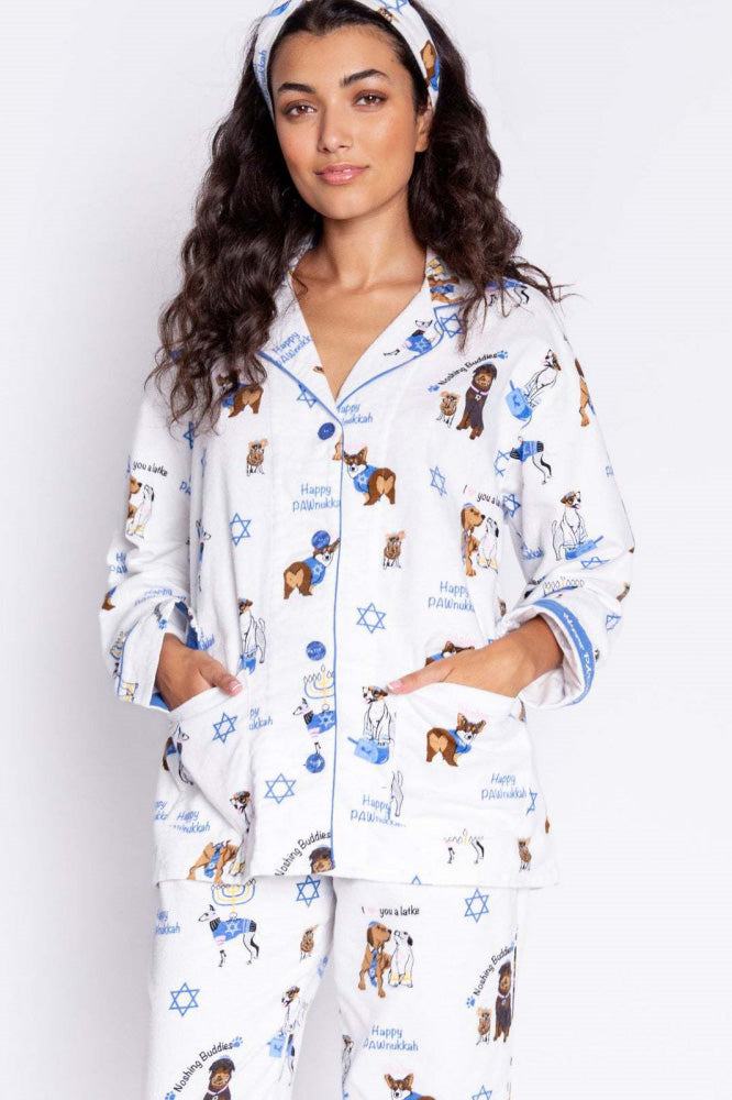 Cute Dog Print Pajama Set