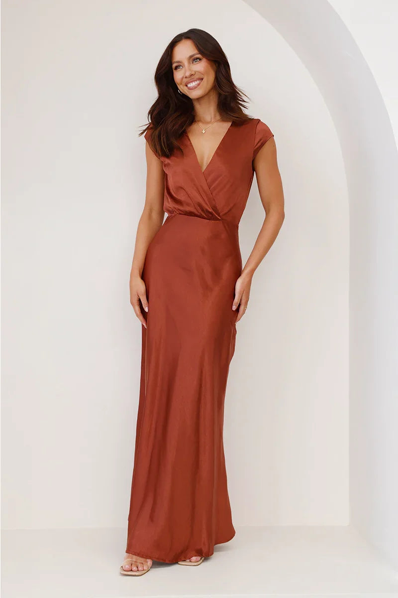 Selma Maxi Dress - Rust