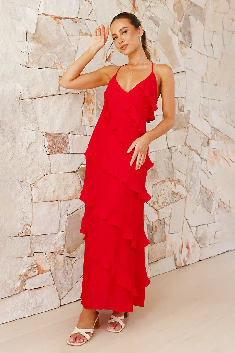 Sophia Maxi Dress - Red