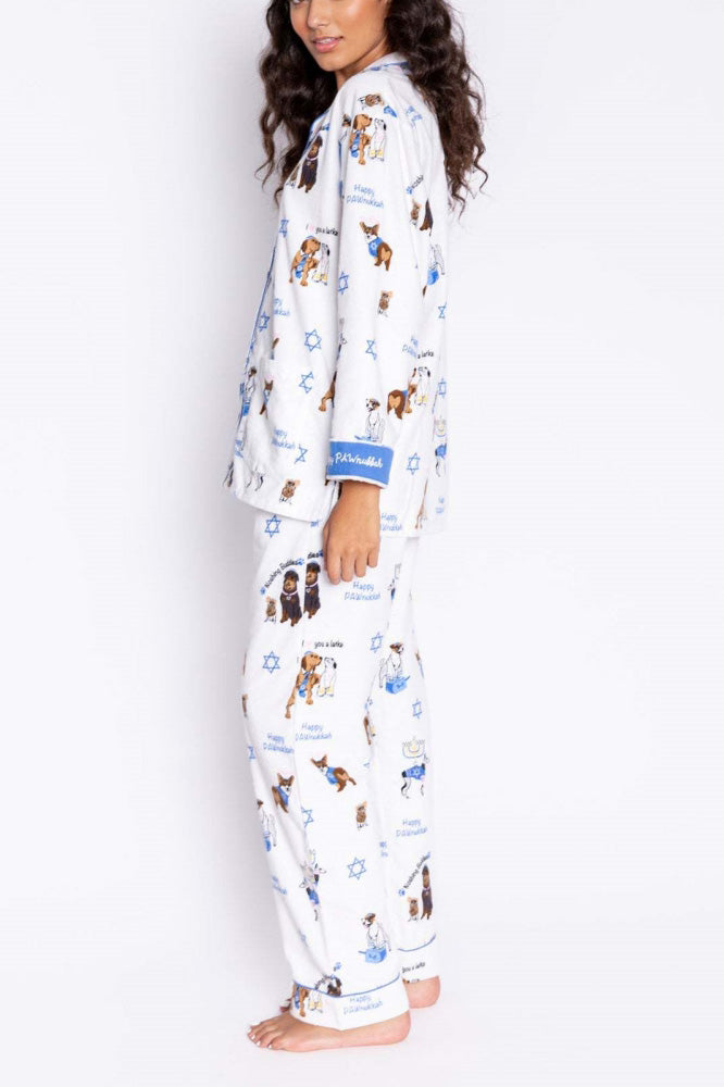 Cute Dog Print Pajama Set