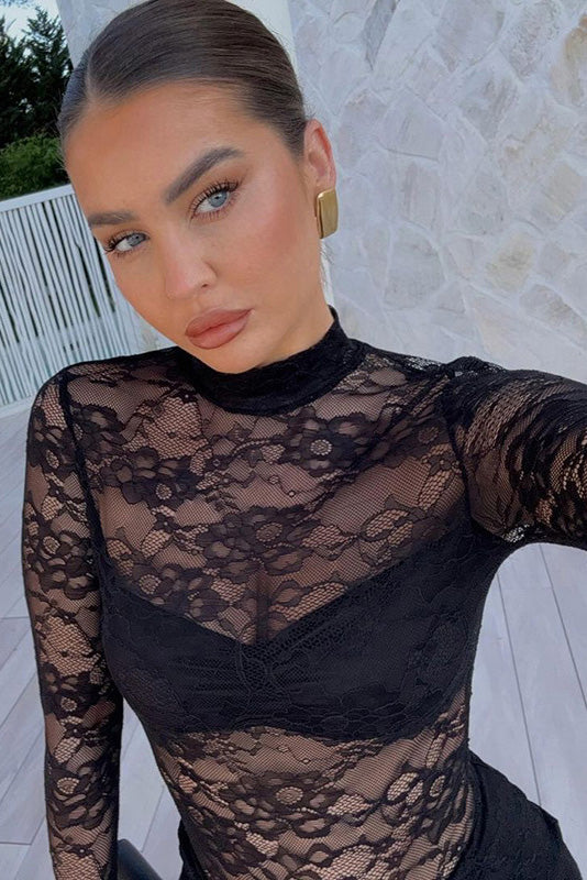 Midnight Lace Dream Maxi Dress