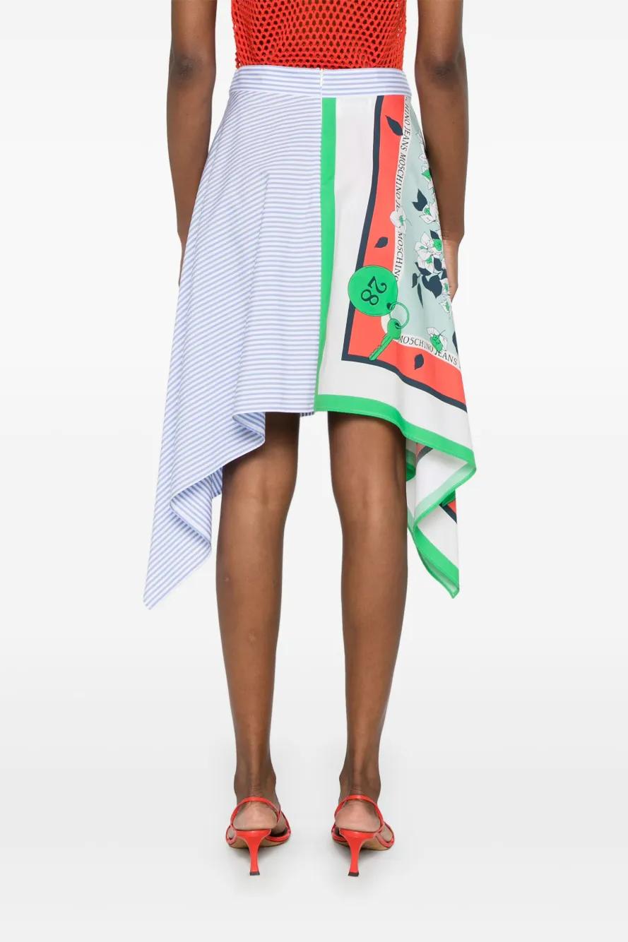 Mixed Print Mini Skirt