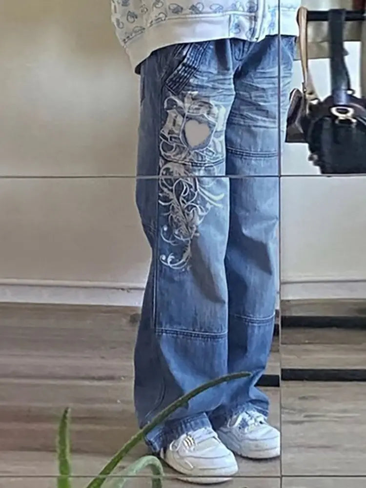 Jean délavé style urbain