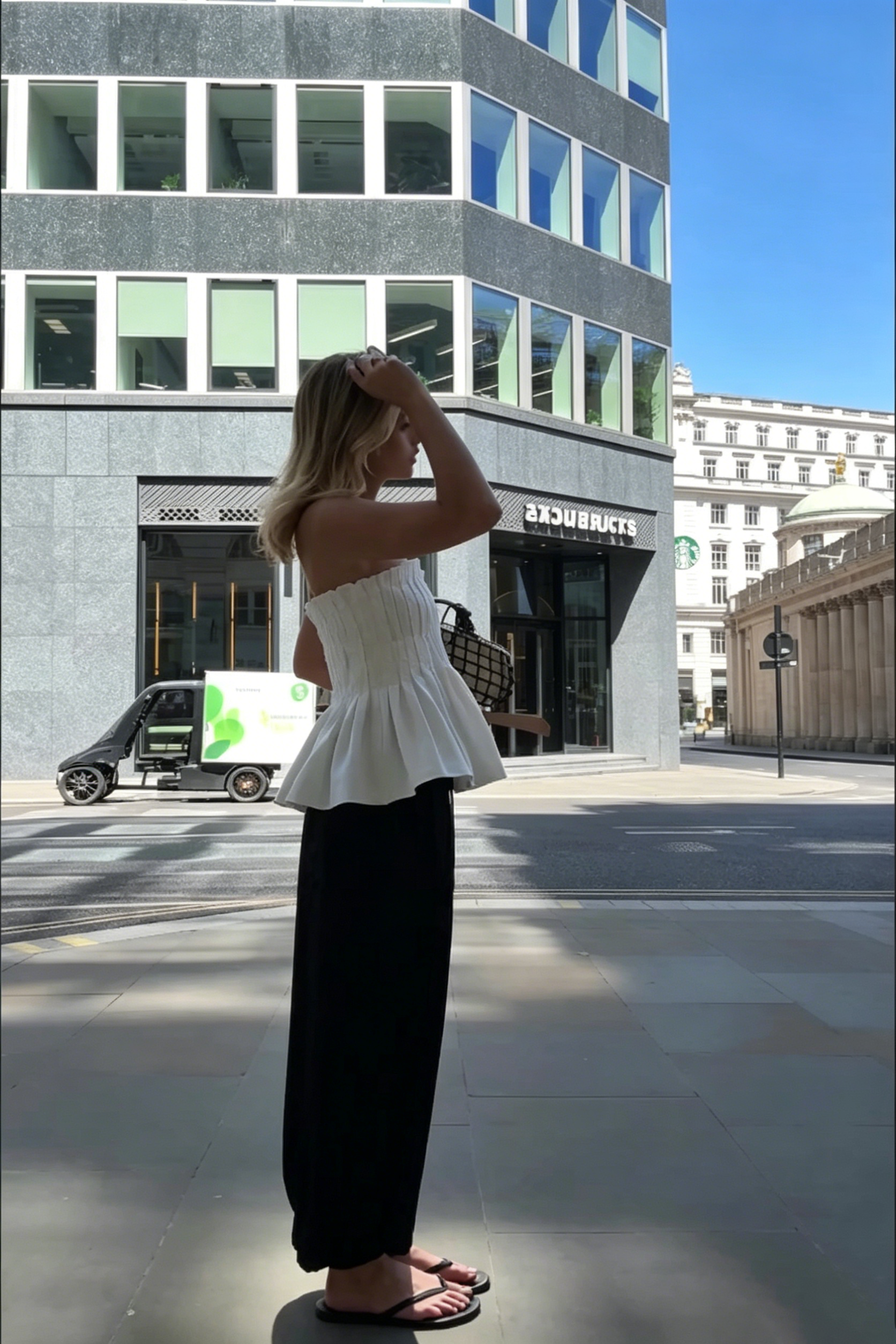 Urban Solid Tube Peplum Top
