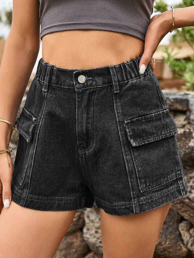 Amerikansk stil denim cargoshorts