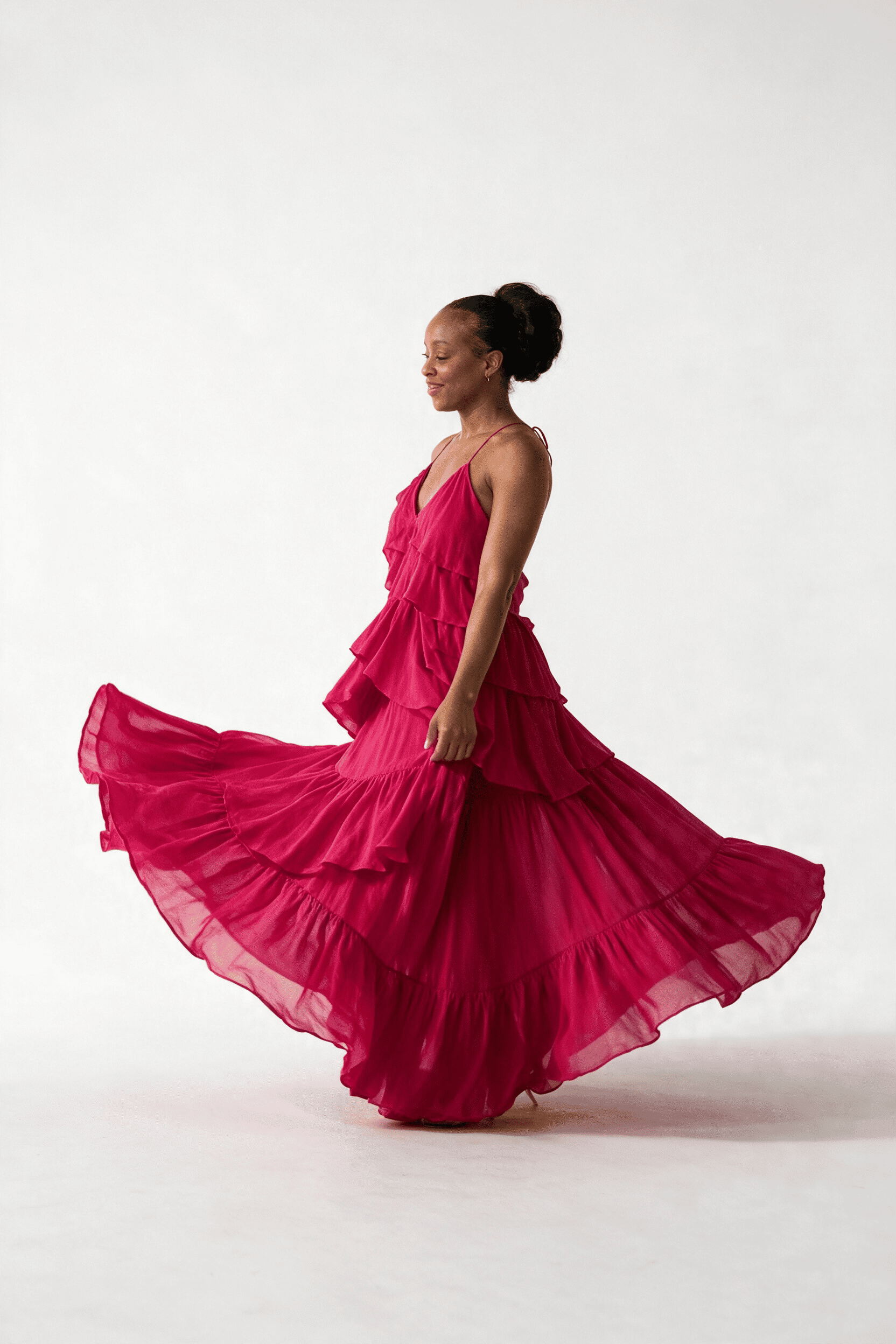 Belle Gradient Plisséiert Maxi Kleed