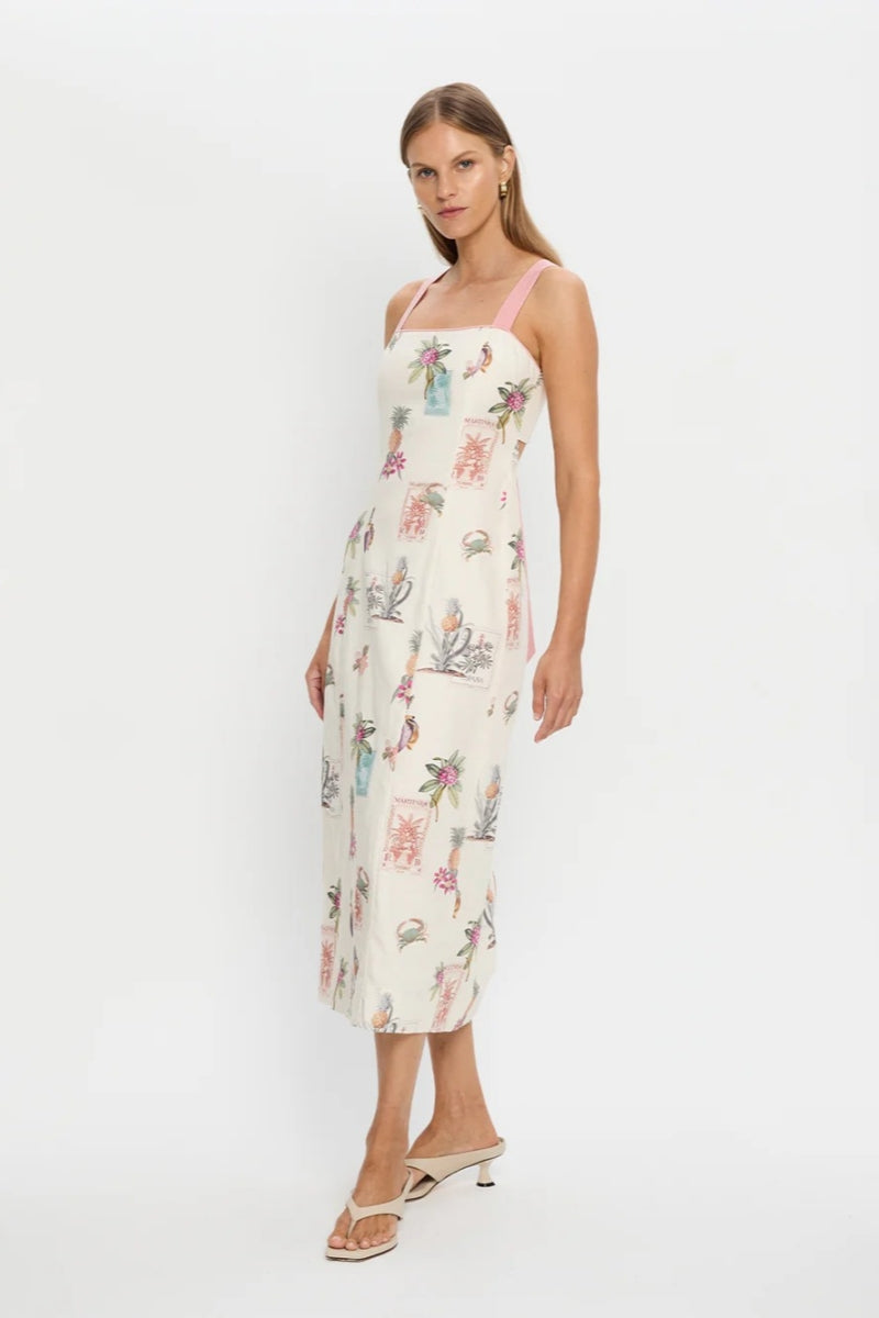 Tie-Waist Tank Midi Dress