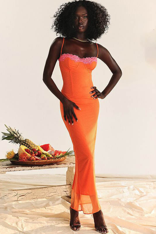 Summer Breeze Lace Strap Dress