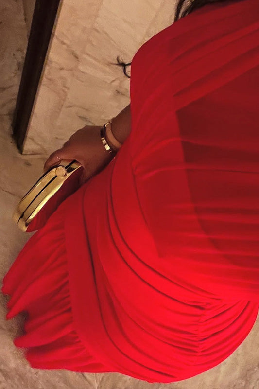 Zamansız Düz Balık Kuyruğu Maxi Elbise