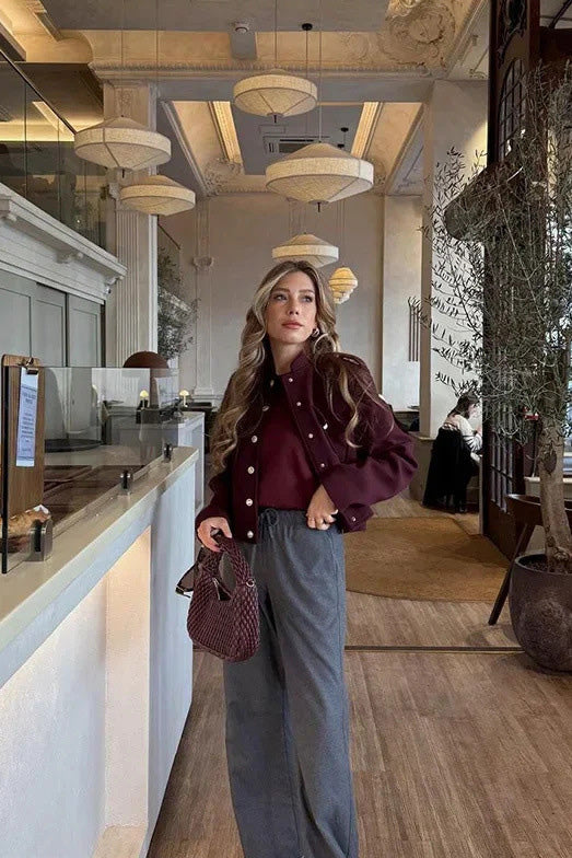 Structured Mock-Neck Mini Jacket