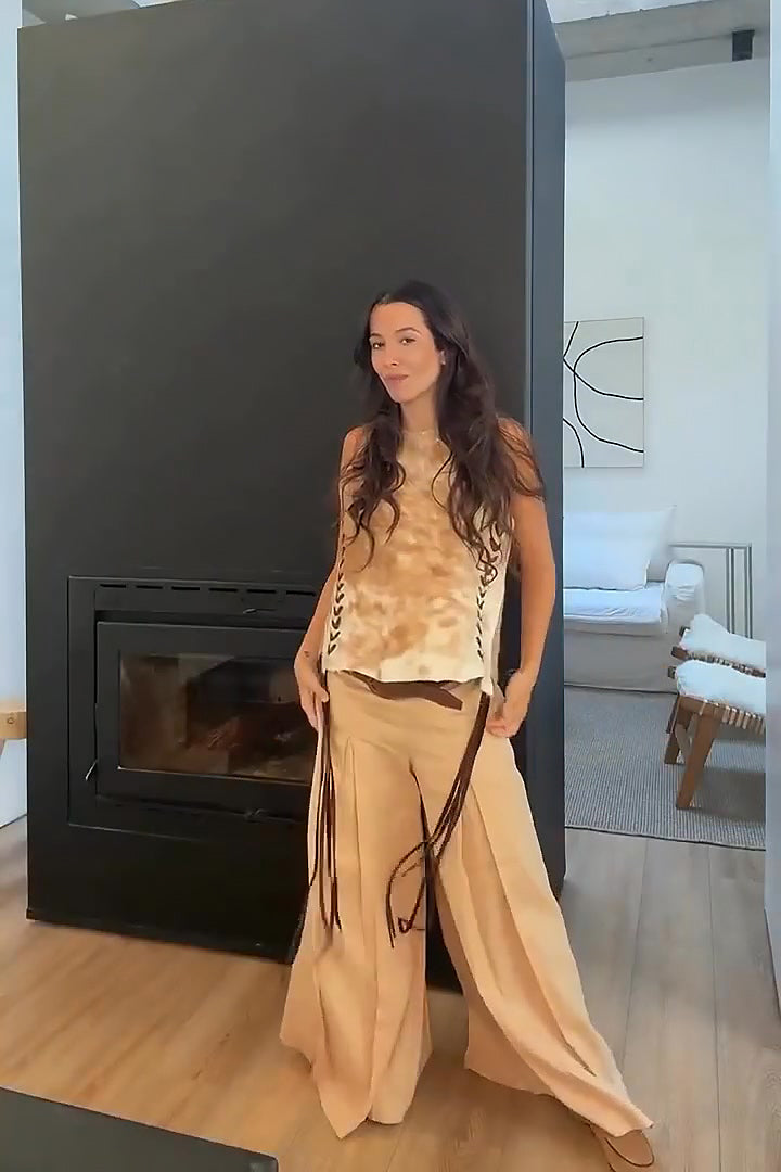 Leather Lacing Vest