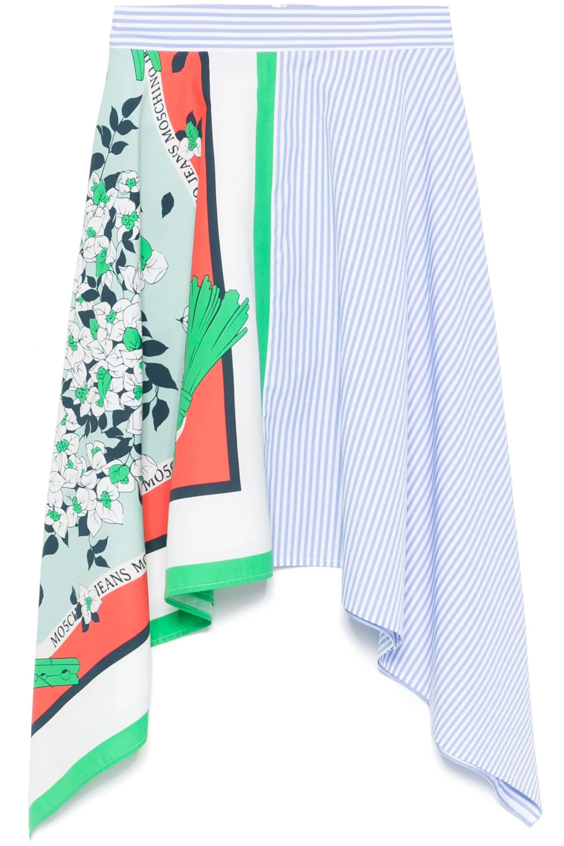Mixed Print Mini Skirt