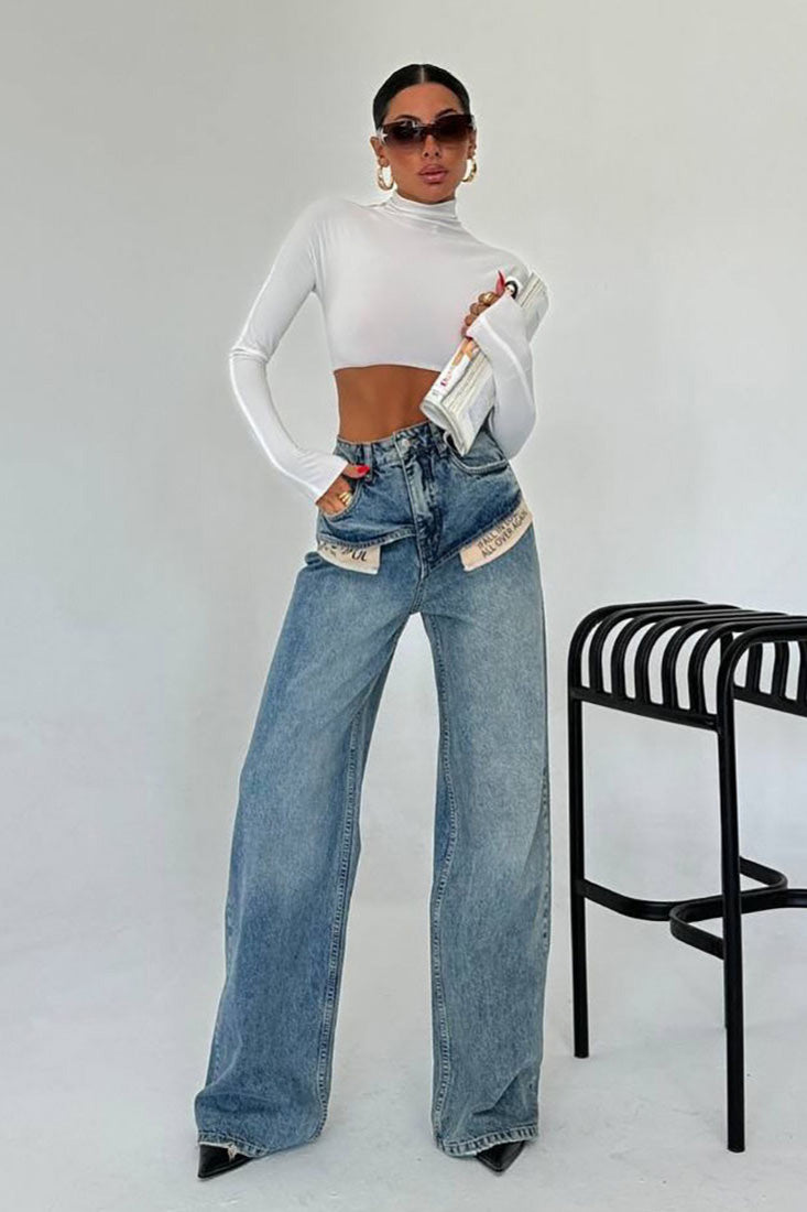 Street Style Patch Jeans