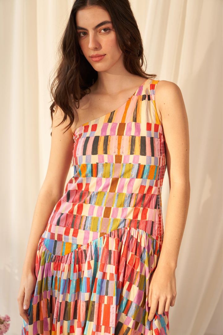 Painter’s Patch Asymmetrical Dress