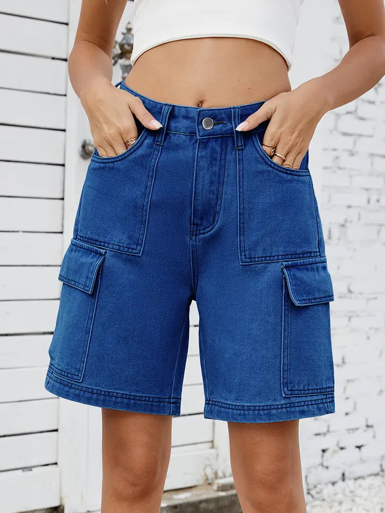 Letní džínové kraťasy ve stylu streetwear