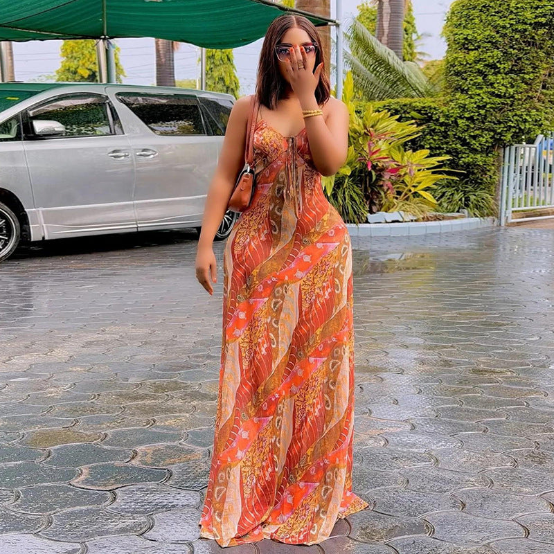 Rygfri halterneck tætsiddende kjole