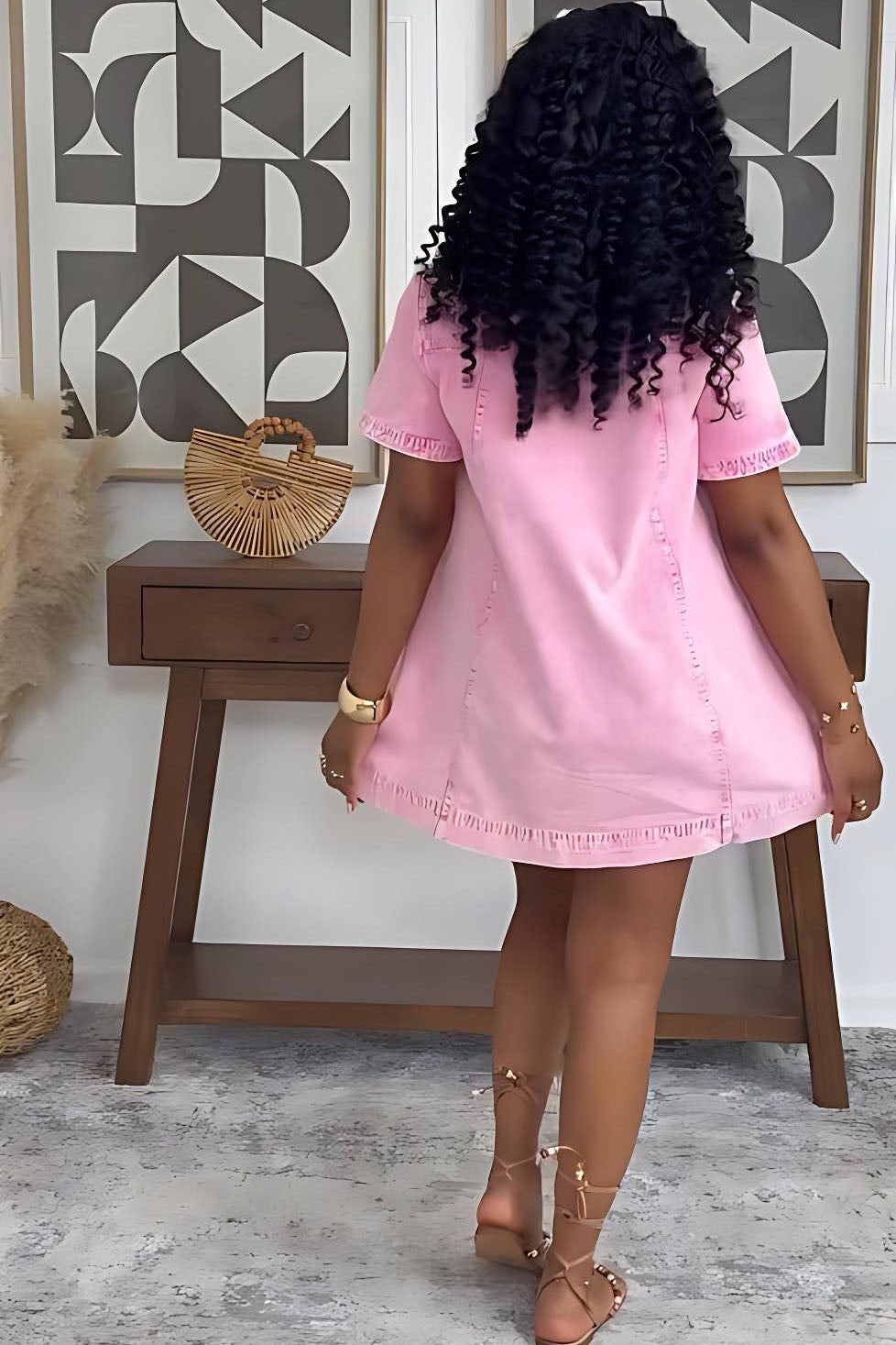 Sweet Casual Denim Vibe Mini Dress