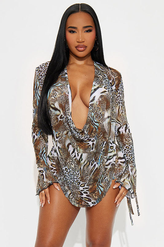 Robe mini bulle à pois rétro