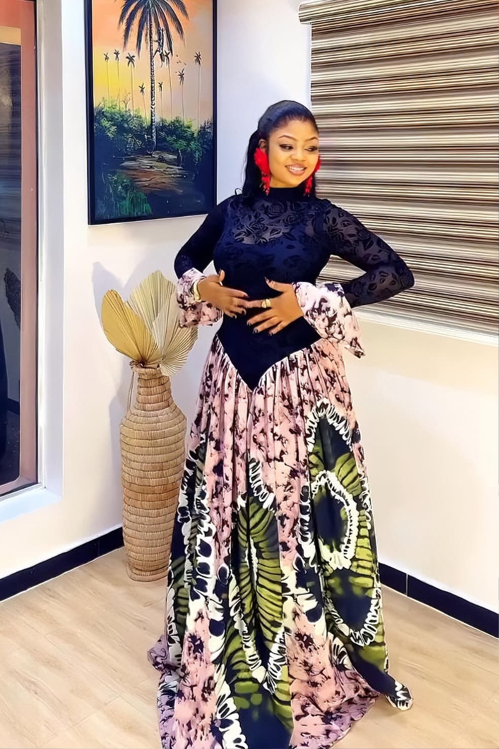 Dramatic Ankara Maxi Dress