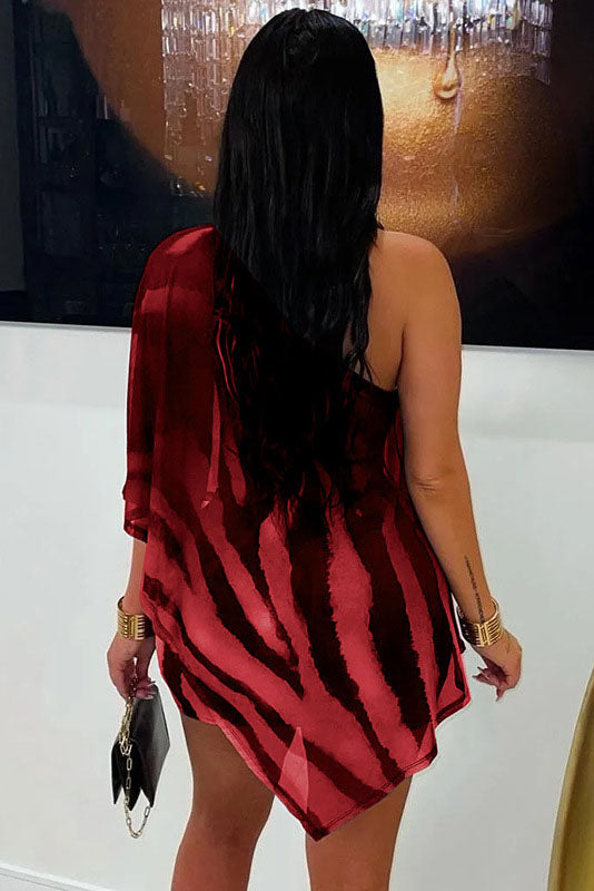 Ensemble jupe transparente à motif tigre