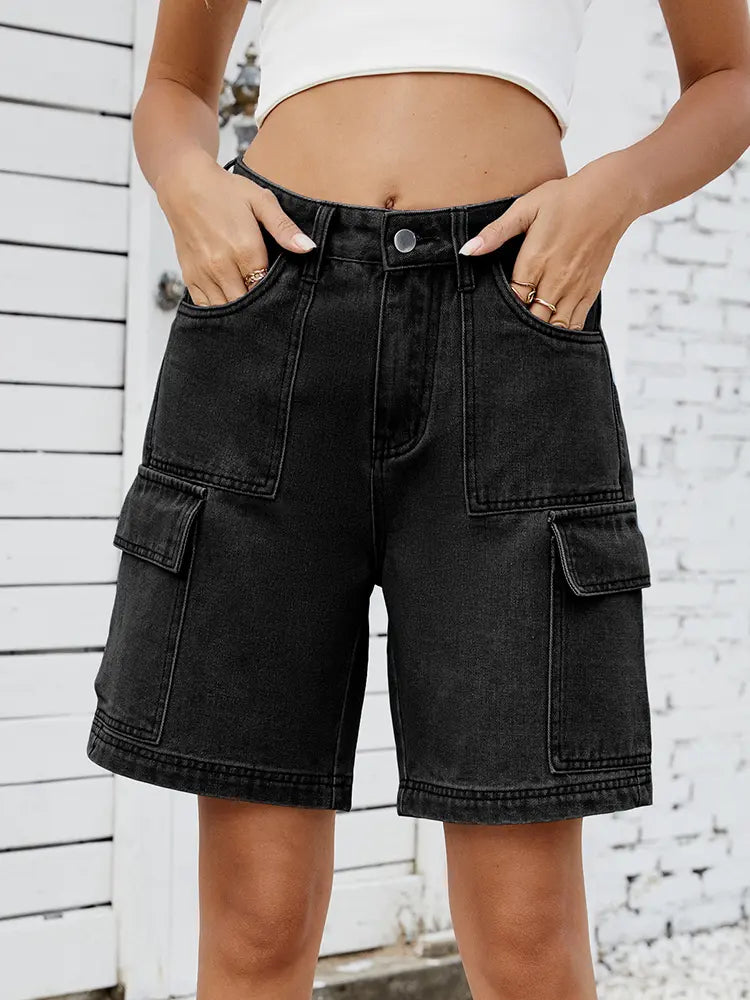 Letní džínové kraťasy ve stylu streetwear
