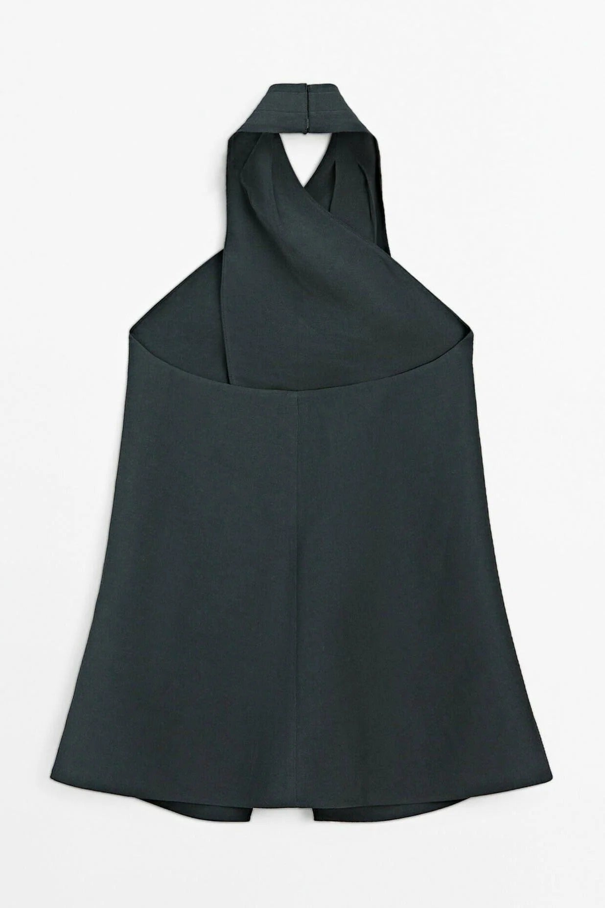 Halter Neck Back Neckline Top - Blue