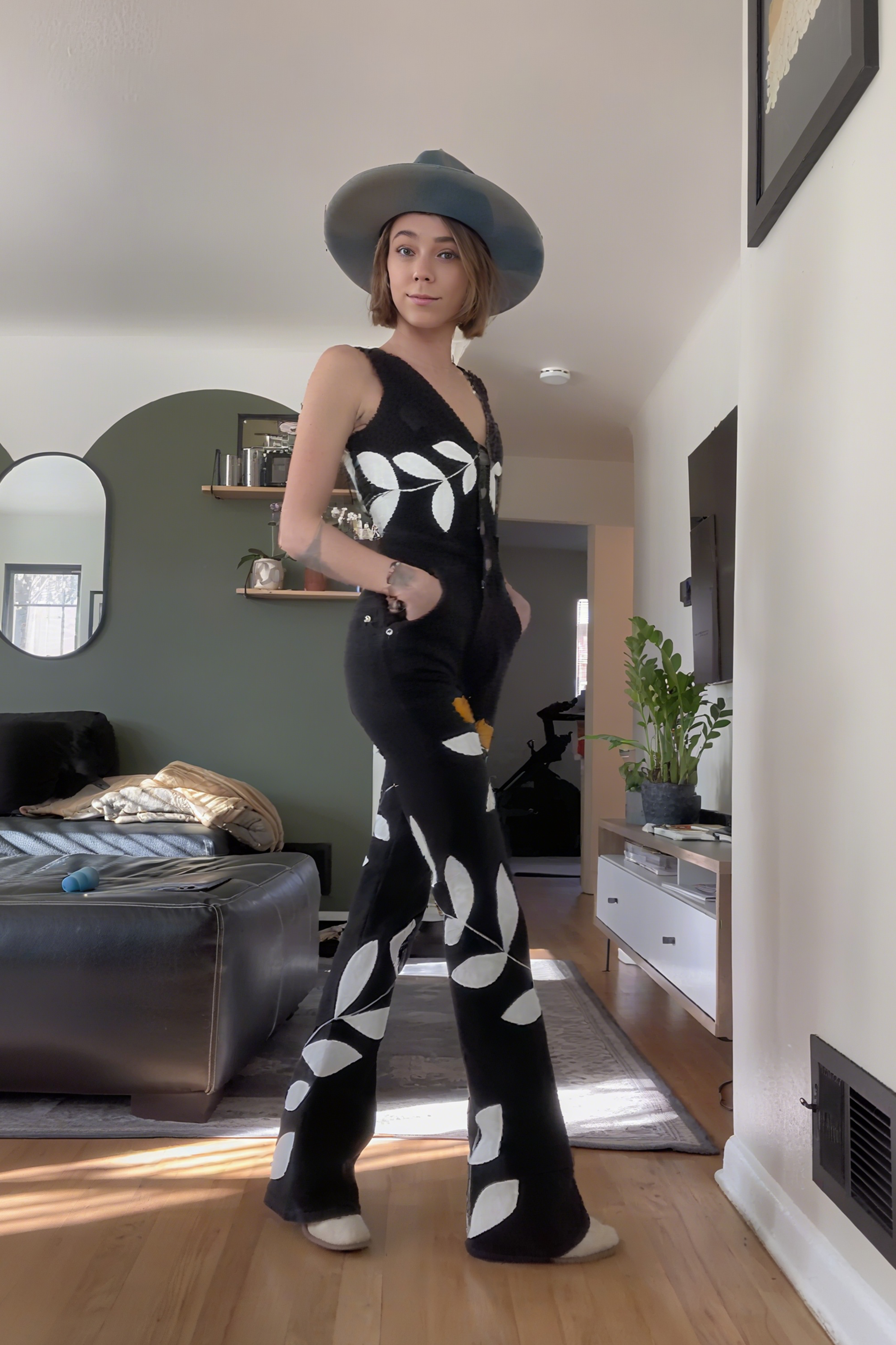 Floral Print Flared Jumpsuit