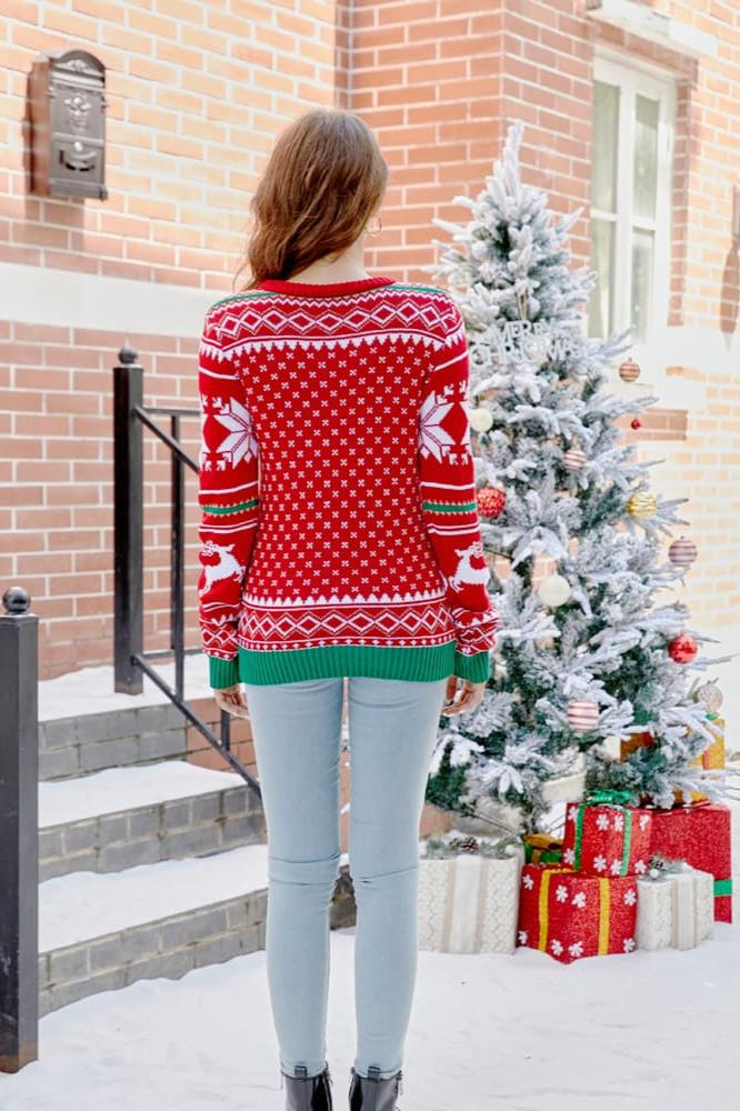 Cartoon Embroidered Knitted Sweater