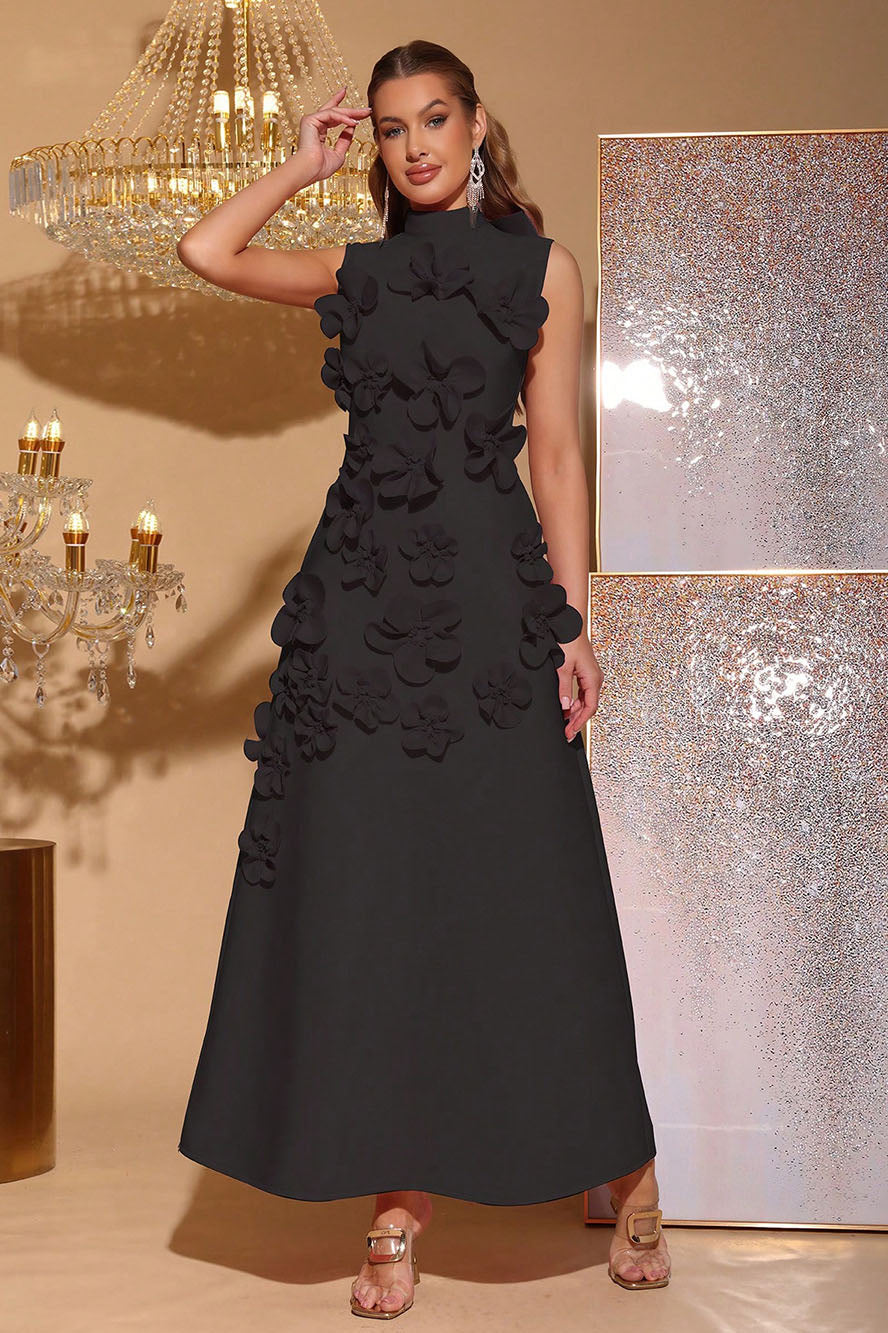 Ethel Flower Embellished Maxi-kjole uden ærmer