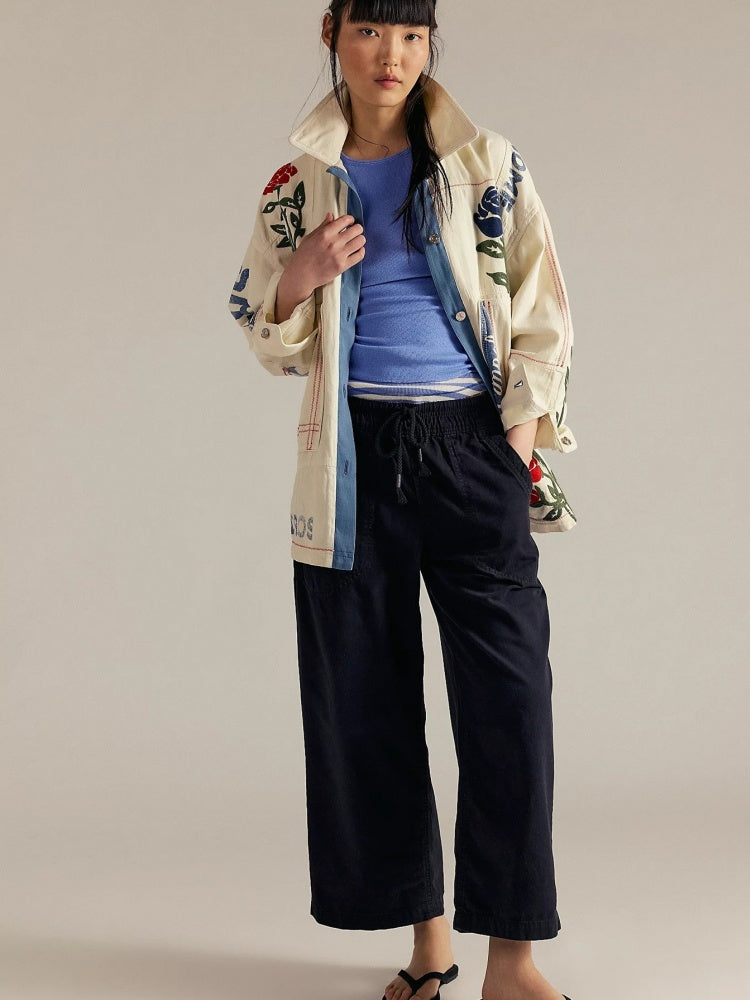 Jeans dritti con tasca utility